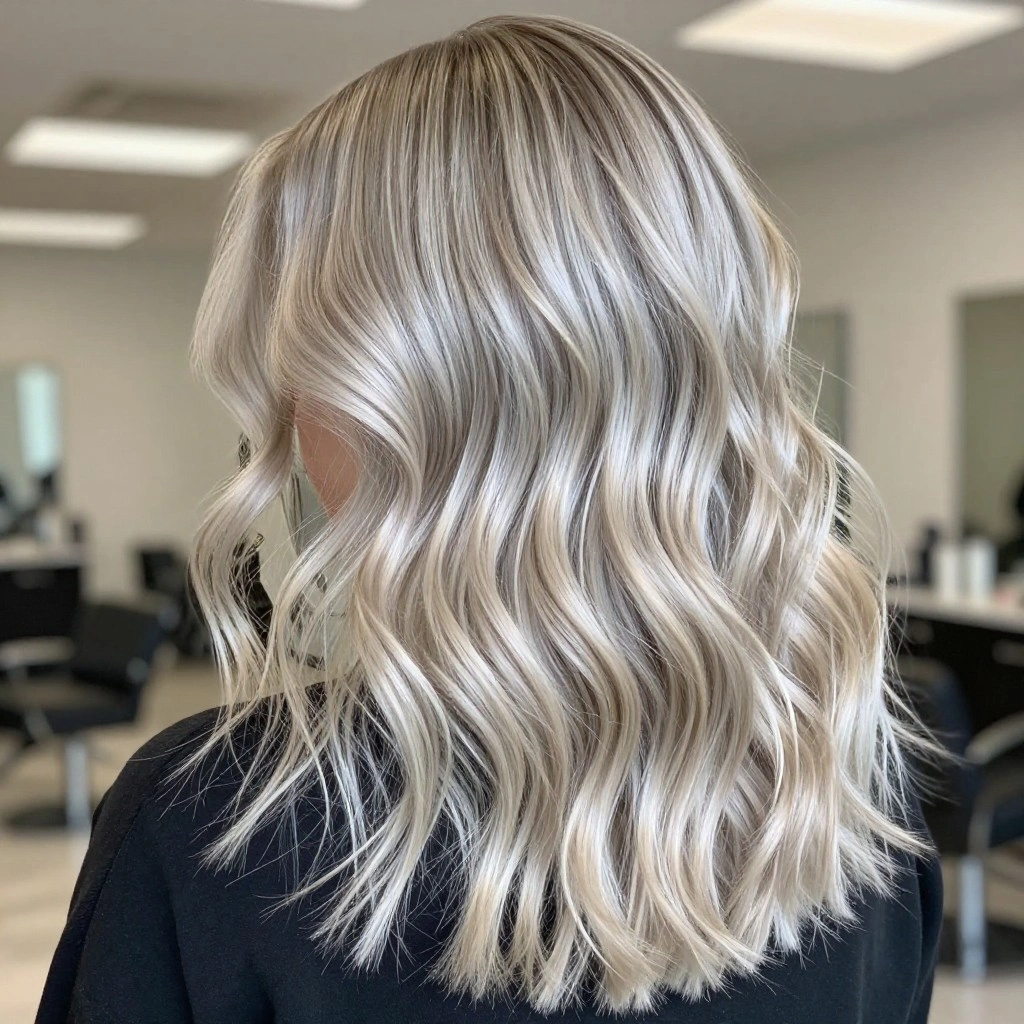 Silver and Ash Blonde Balayage