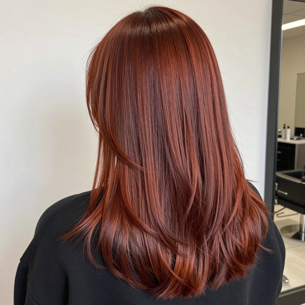 Soft Auburn-Brunette Balayage